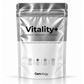 Genology Vitality+ liposomal NAD+ and resveratrol supplement in silver pouch